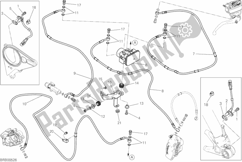 All parts for the Braking System Abs of the Ducati Diavel Xdiavel S Thailand 1260 2017